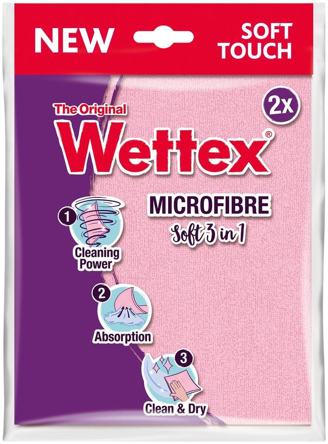 Wettex Microfibre Soft 3in1 mikrokuituliina 2 kpl