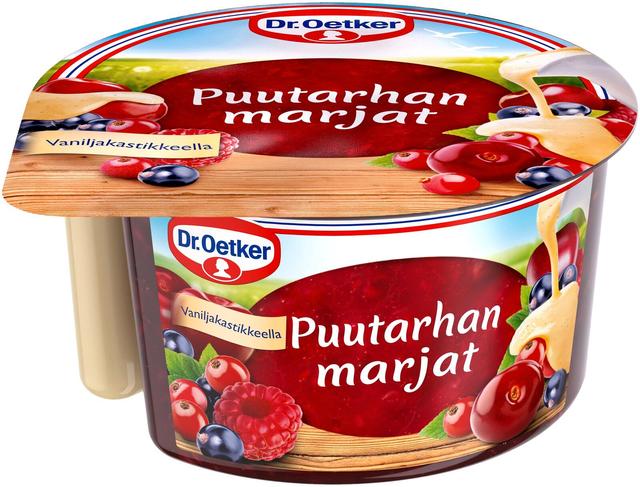 Dr. Oetker Puutarhan marjat vaniljakastikkeella 160 g