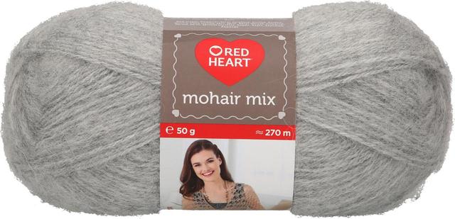 Red Heart Mohair Mix neulelanka 50g harmaa