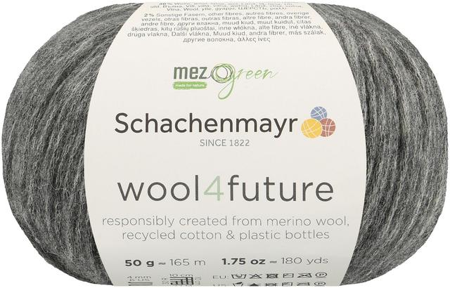 Schachenmayr neulelanka Wool4future 50g antrasiitin harmaa