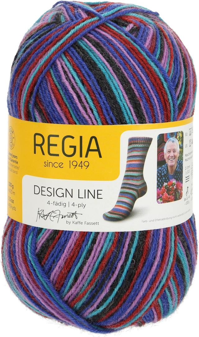 Regia neulelanka Festival 4ply 100g, Design Line Kaffe Fasset, 4-säikeinen sukkalanka