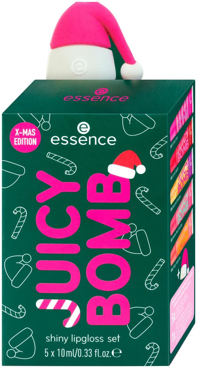 essence JUICY BOMB Xmas edition shiny lipgloss set 01 Holly Jolly, Juicy! 6 st