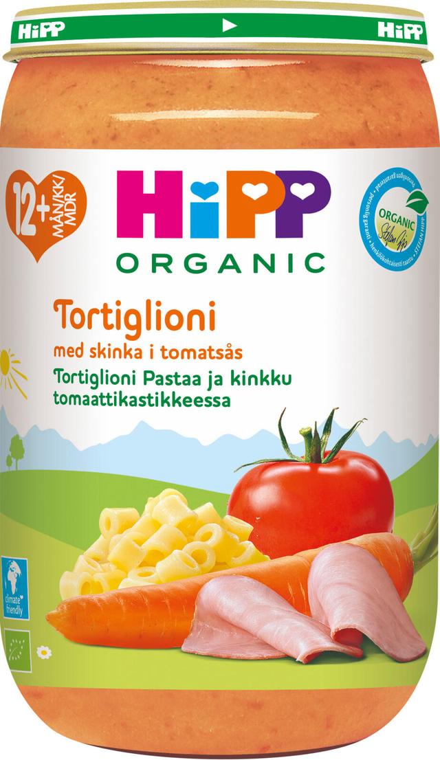 HiPP 250g Luomu Tortiglioni Pastaa&Lihaa 12kk