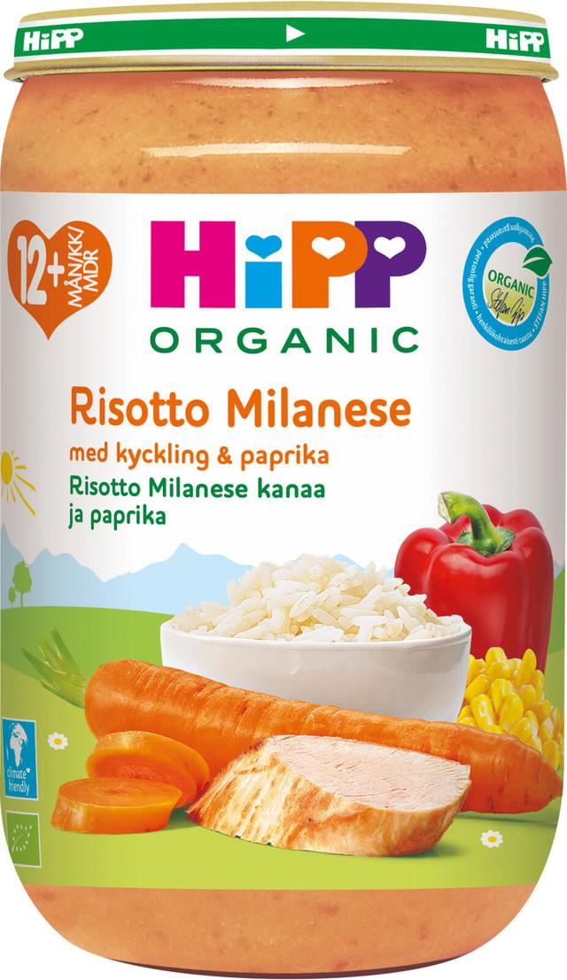 HiPP 250g Luomu Risotto Milanese&Kana 12kk