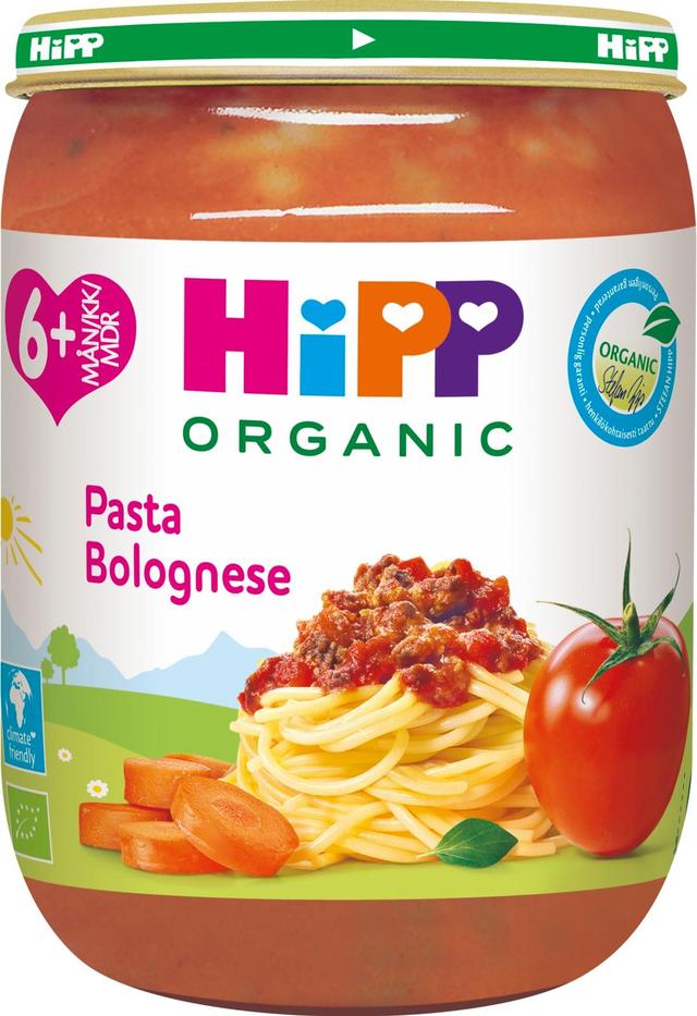 Hipp 190g Luomu Pasta Bolognese 6 kk