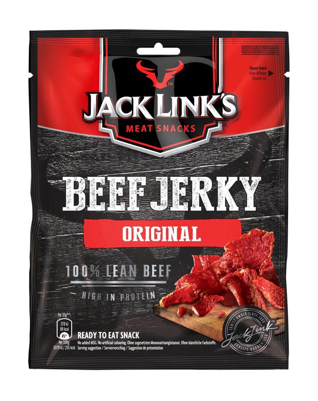 70g Jack Link's Beef Jerky Original, maustettuja ja kuivattuja naudanlihasuikaleita