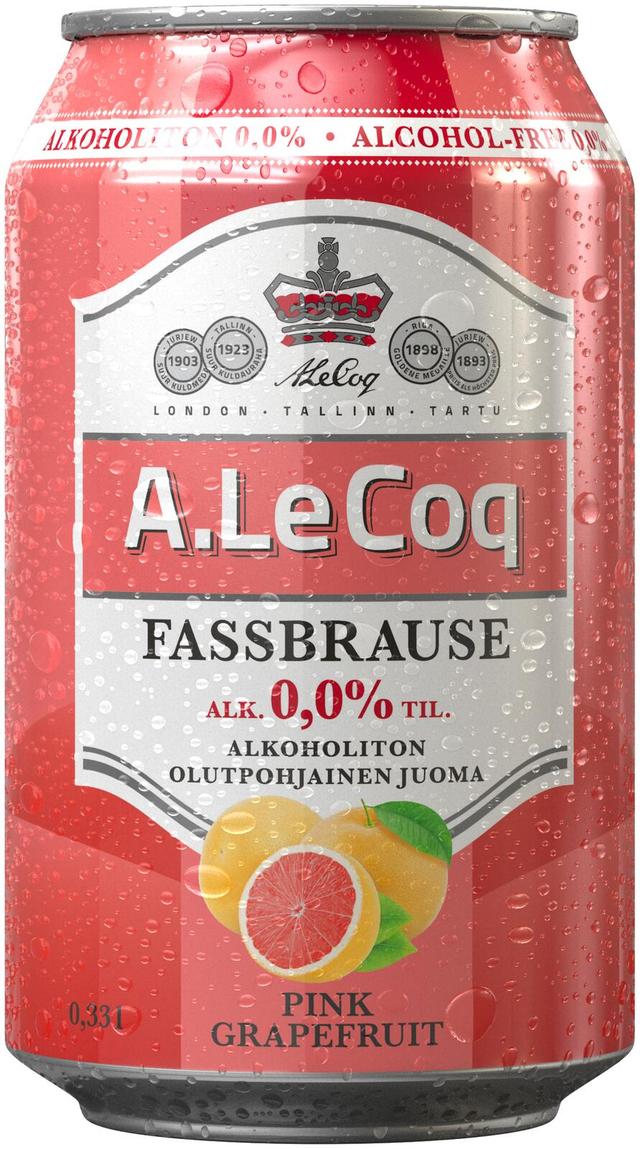 A. Le Coq Fassbrause Pink Grapefruit 0,0 % 0,33 l tlk