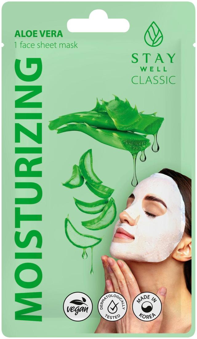 STAY Well Classic Mask Moisturizing Aloe kangasnaamio 1 kpl