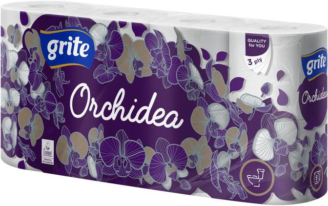 Grite WC-paperi Orchidea White 8rll