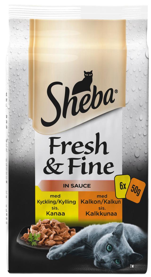 Sheba Fresh&Fine Siipikarjalajitelma kastikkeessa 6x50g