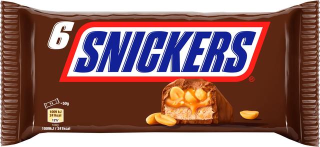 Snickers 6-pack suklaapatukat (6 x 50 g)