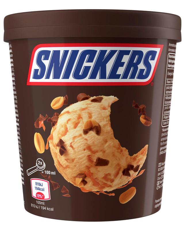 Snickers jäätelöpurkki 450ml/320g