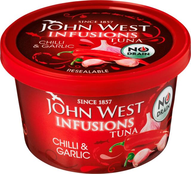 John West Infusions valutettu tonnikala Chili & Valkosipuli 80g