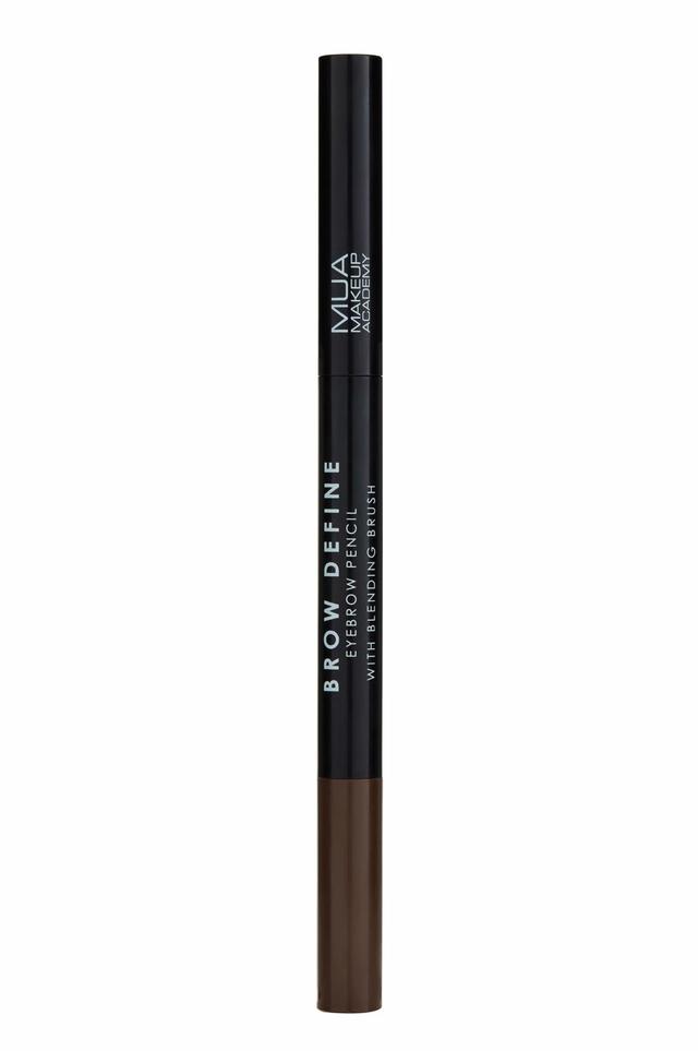 MUA Make Up Academy Brow Define Eyebrow Pencil with Blending Brush Dark Brown kulmakynä