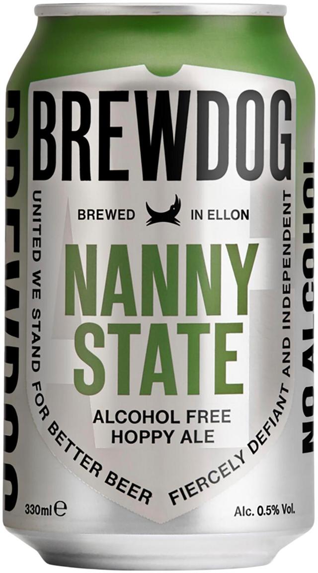 BrewDog Nanny State Hoppy Ale 0,5% 0,33l alkoholiton oluttölkki