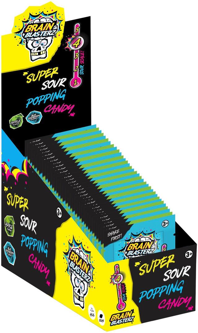 Brain Blasterz Sour popping candy kirpeä poksukarkki 10g