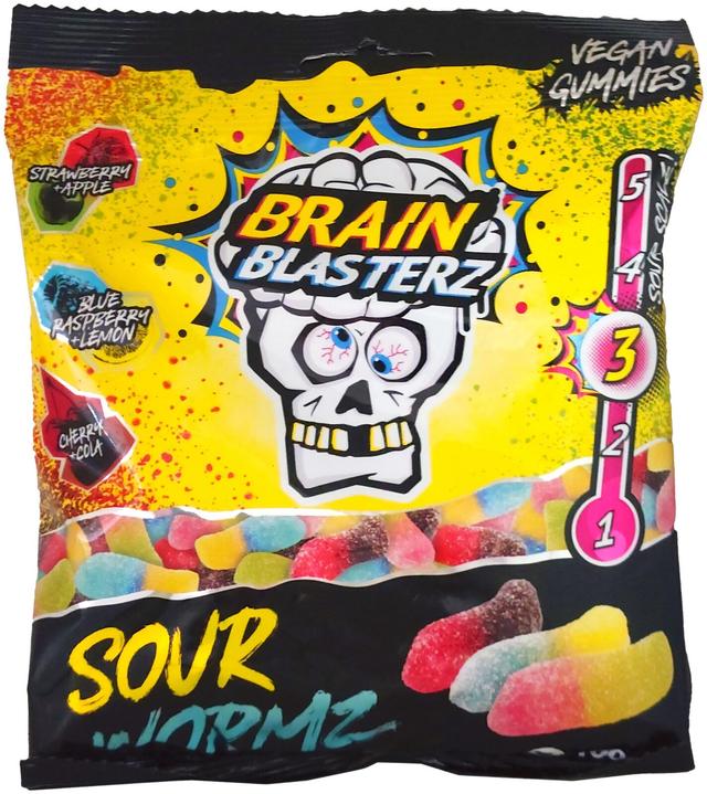 Brain Blasterz Sour Wormz kirpeä makeissekoitus 100g