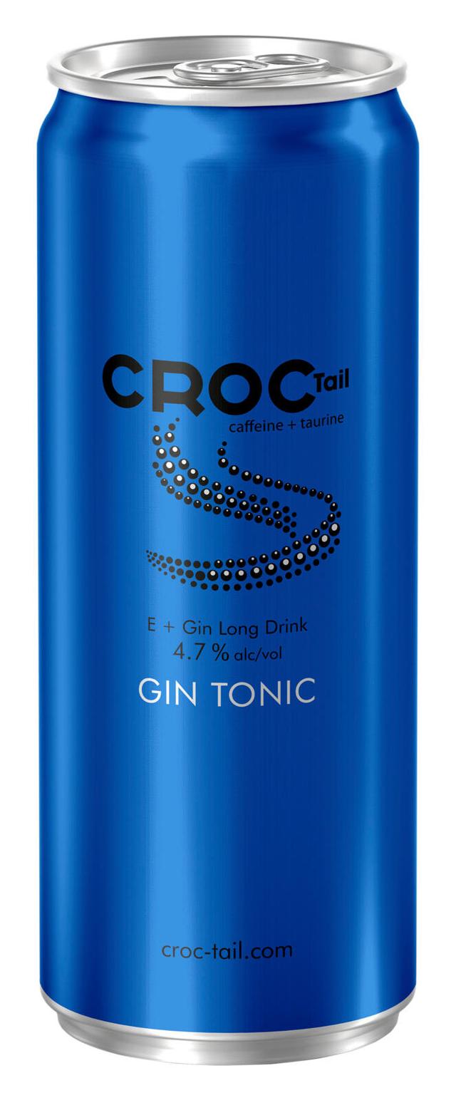 Croc Tail Gin Tonic E + Gin Long Drink alkoholijuoma 4,7% cocktail 330ml