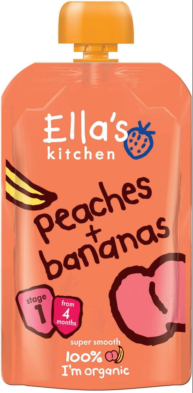 Ella's Kitchen Persikka-banaanisose alkaen 4 kk LUOMU 120g