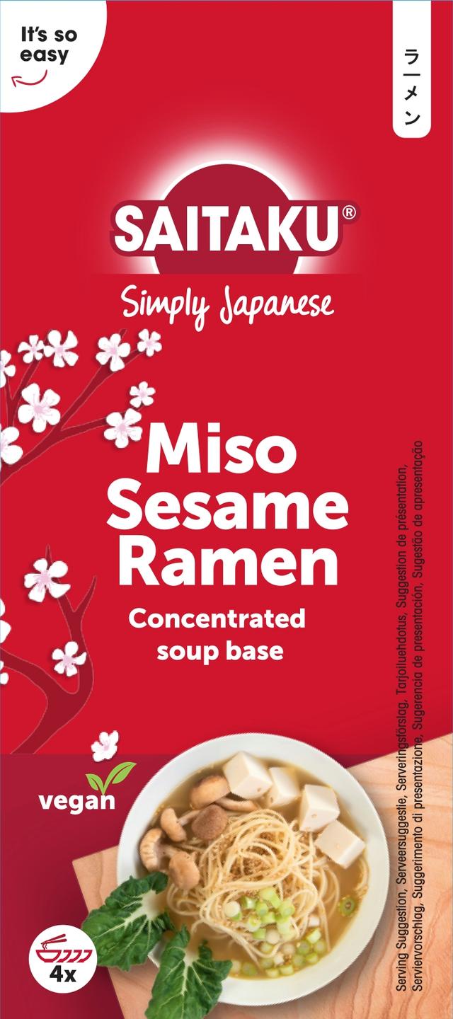 Saitaku Miso seesam ramen keittopohja 200g (4x50g pss)