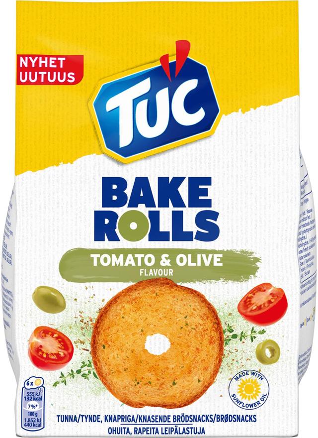 TUC  Bake Rolls Tomato Olives leipälastut 150g