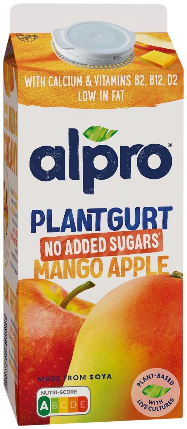 Alpro Plantgurt Hapatettu Soijavalmiste, Mango-Omena, Ei lisättyä Sokeria, 750g