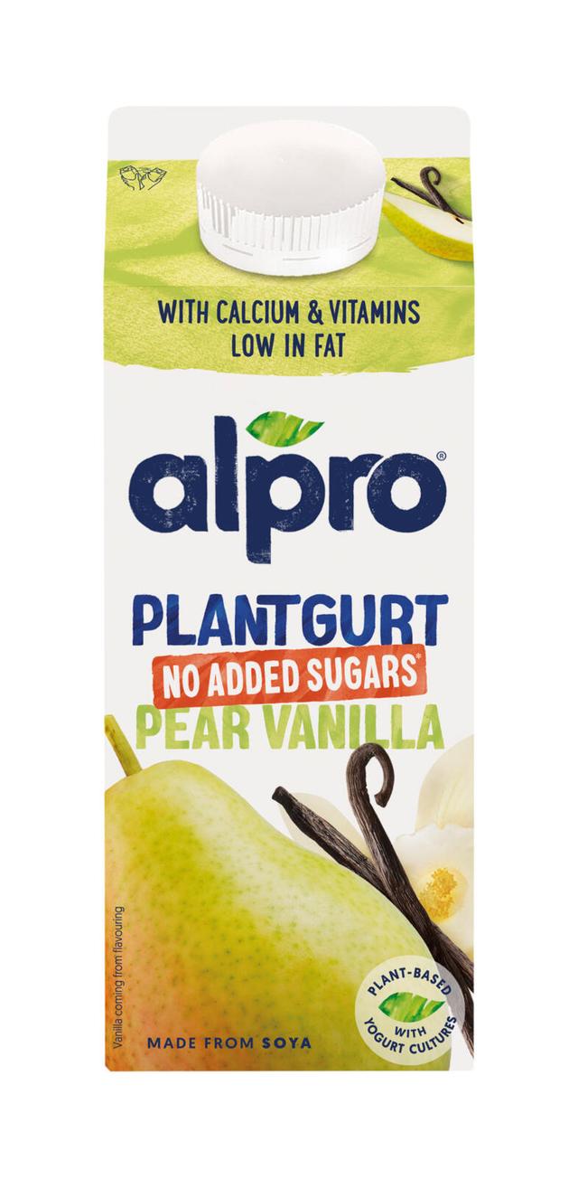 Alpro Plantgurt Hapatettu Soijavalmiste, Päärynä-Vanilja, Ei lisättyä Sokeria, 750g