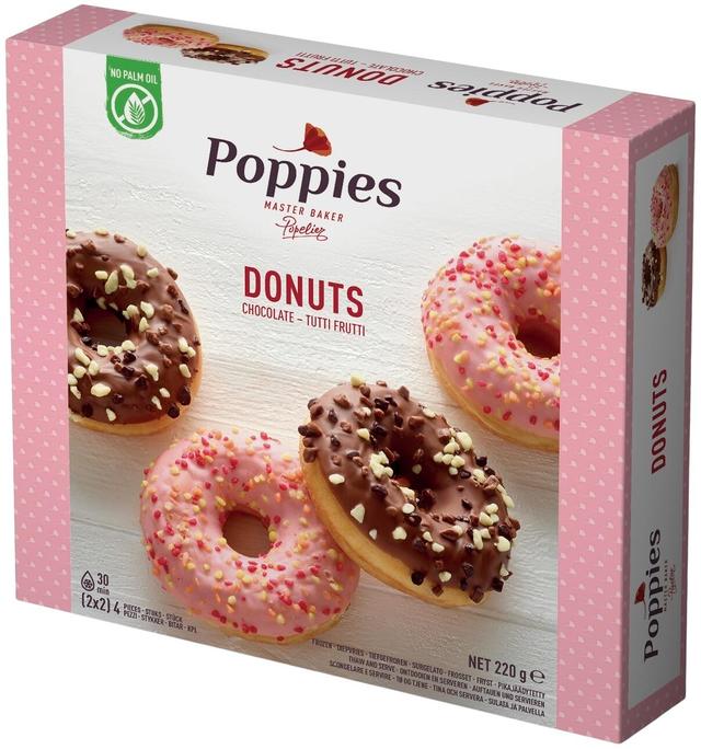 Assortment of 2 Palm Free Donuts, quick frozen