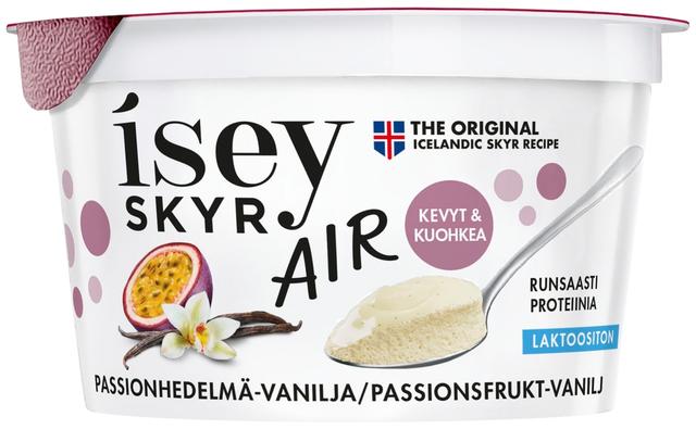 Isey Skyr Air Passionhedelmä-vanilja laktoositon maitovalmiste 125g