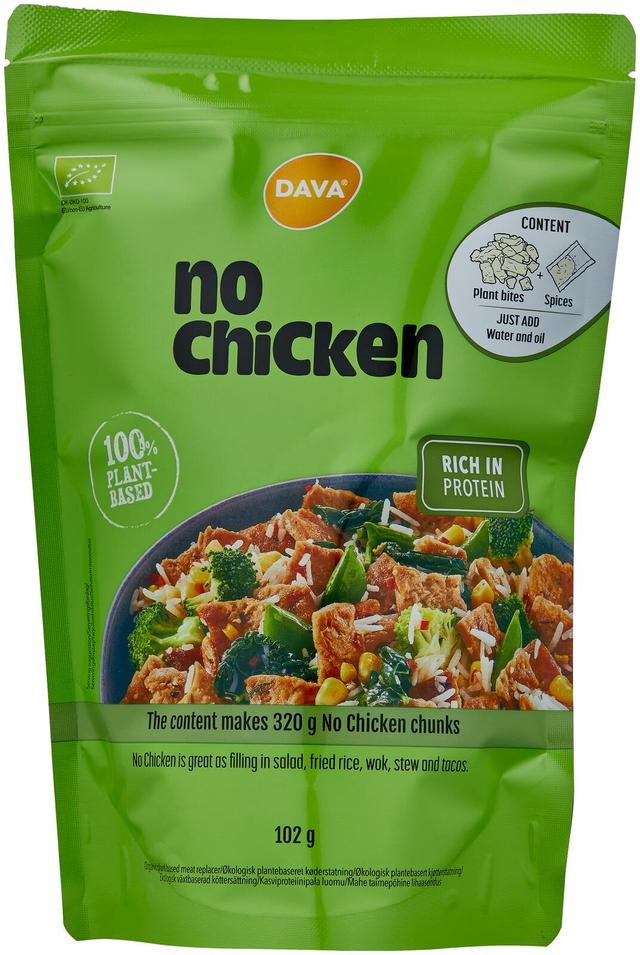 DAVA No Chicken luomu kasviproteiinipala 102g