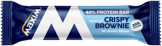 Maxim Crispy Brownie 40% Protein Bar Crispy Brownie proteiinipatukka 50g