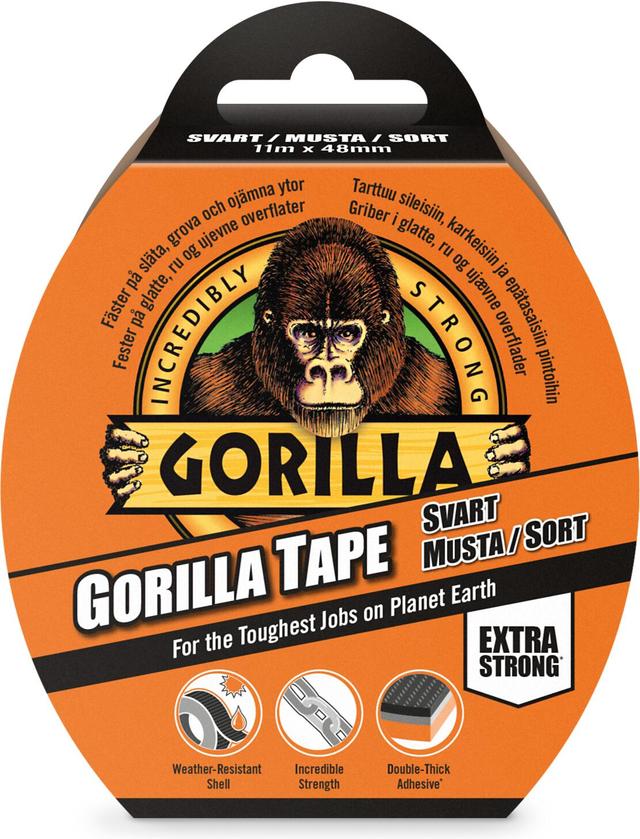 Gorilla teippi musta 11m