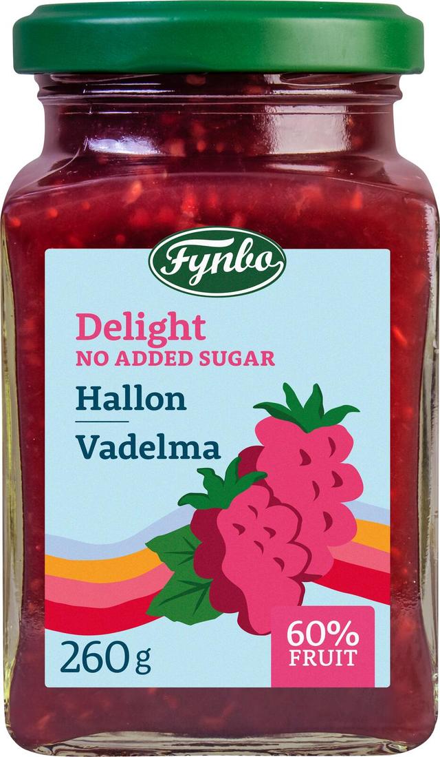 Fynbo Delight vadelmahillo - vähemmän sokeria 260g