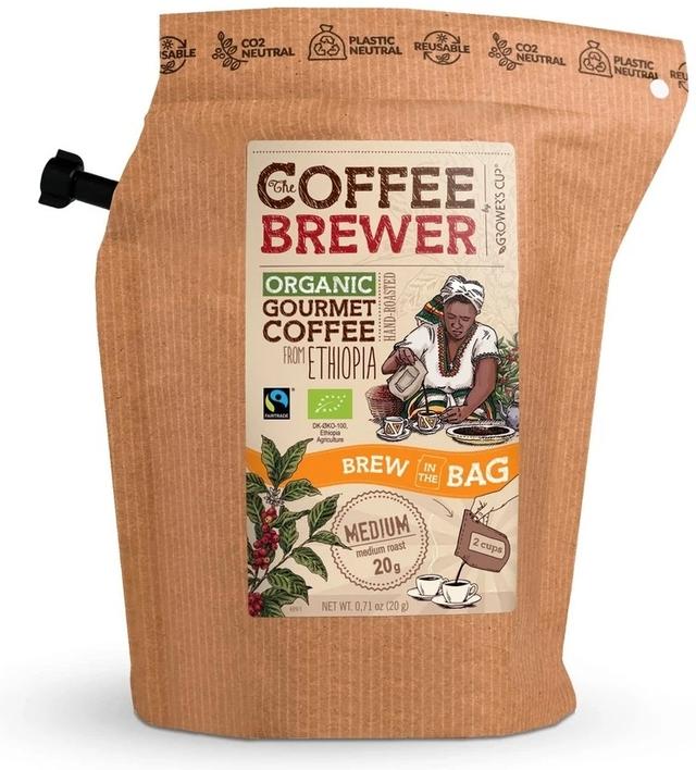 Grower's Cup Coffee 21 g Kahvi Ethiopia, Fairtrade & Organic