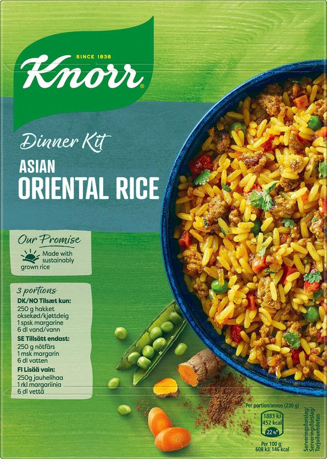 Knorr Oriental Rice Ateria-aines 252 gr 3–4 annosta