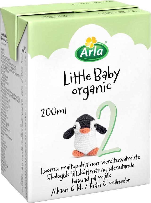 Arla Little Baby 2 200 ml Luomu UHT maitopohjainen vieroitusvalmiste käyttövalmis