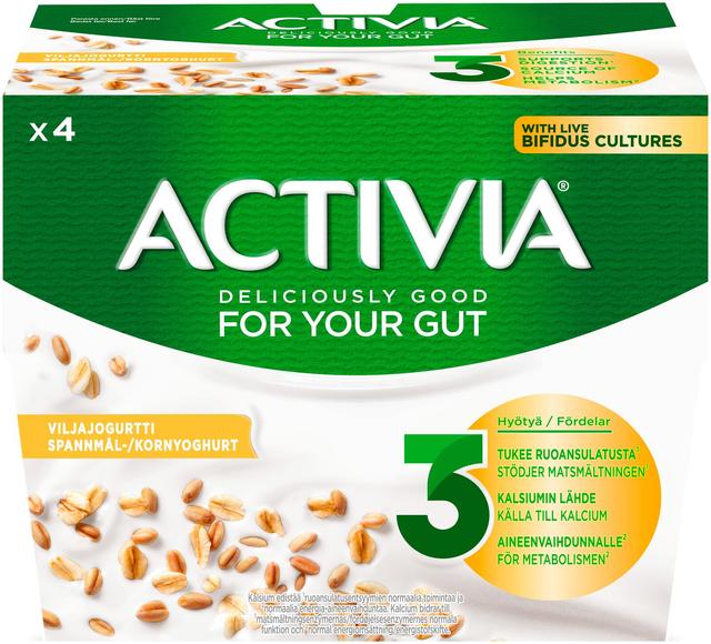 Danone Activia Viljajogurtti 4x125g