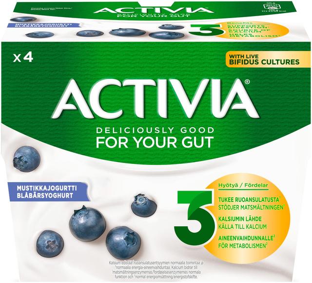 Danone Activia Mustikkajogurtti 4x125g