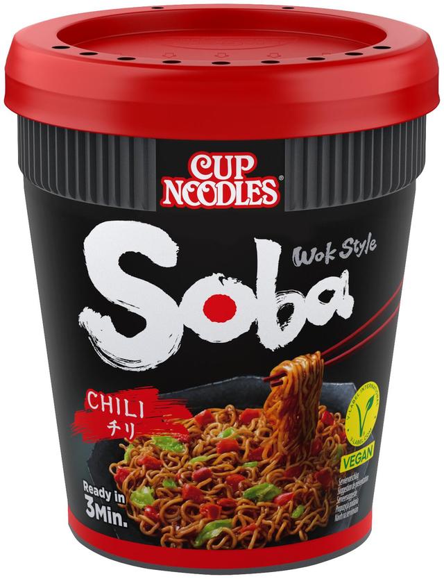 Nissin 92g Soba Cup Chili nuudeli