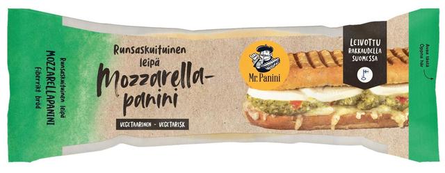 Mr. Panini Mozzarellapanini runsaskuituisella leivällä 235g