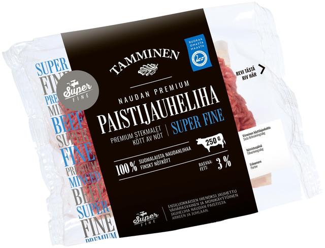 Tamminen naudan premium paistijauheliha Super Fine 250g