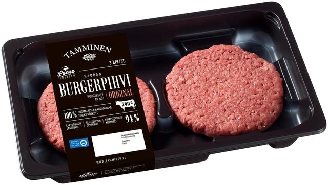 Tamminen naudan burgerpihvi 240g/2kpl