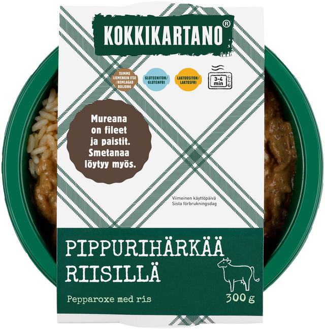 Kokkikartano Pippurihärkää riisillä 300g