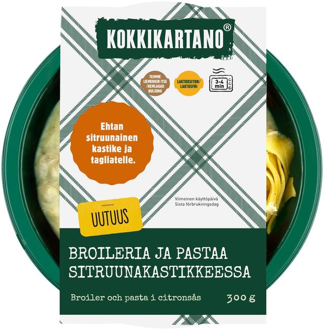 Kokkikartano Broileria ja pastaa sitruunakastikkeessa 300g