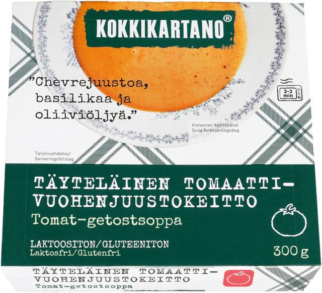 Kokkikartano Täyteläinen tomaatti-vuohenjuustokeitto 300g