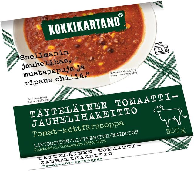 Kokkikartano Täyteläinen Tomaatti-jauhelihakeitto 300g