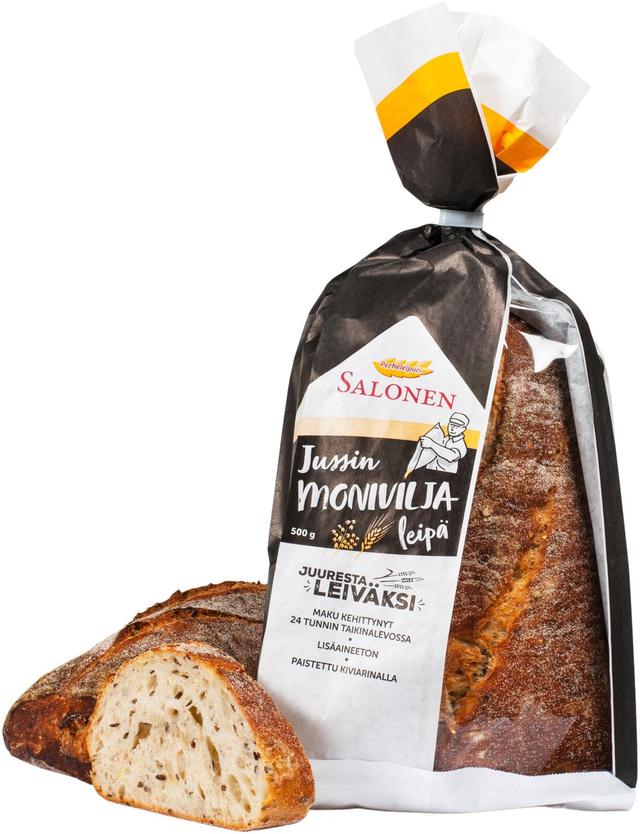 Perheleipuri Salonen Jussin moniviljaleipä 500 g moniviljaleipä