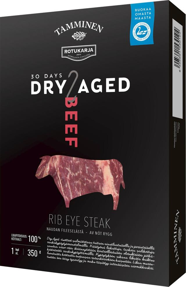 Tamminen Rotukarja naudan Dry Aged Rib Eye steak 350g