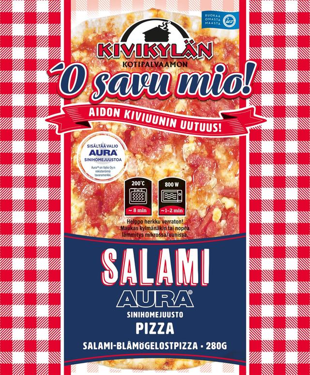 Kivikylän Salami-Aurajuusto Pizza 280 g