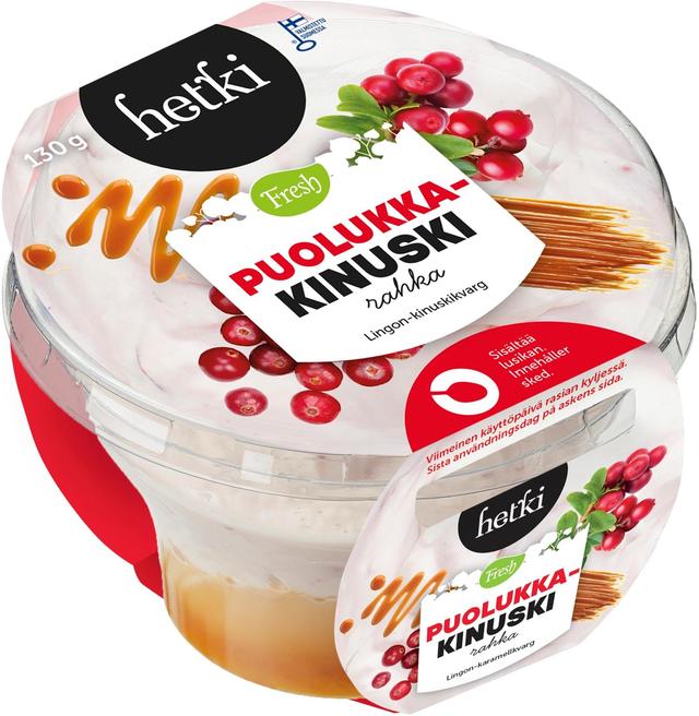 Fresh Hetki Puolukka-kinuskirahka 130 g